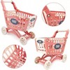 Red Shopping Cart Trolley for Groceries, 65 Food Playset, Pretend Play Food, Role Play Toy, Educational Kitchen Store Playset - 3 of 4