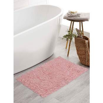 Bell Flower Collection Cotton Floral Pattern Tufted Bath Rug - Home Weavers
