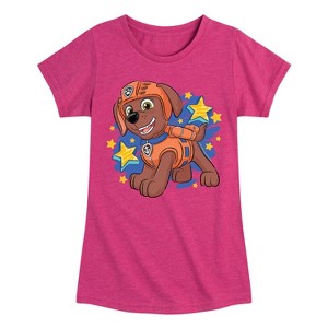 Girls' - Paw Patrol - Zuma Sketch Fitted Short Sleeve Graphic T-Shirt - 1 of 4
