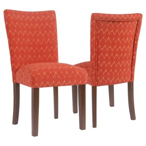 Textured Parsons Chair - Melon (Set of 2) - HomePop