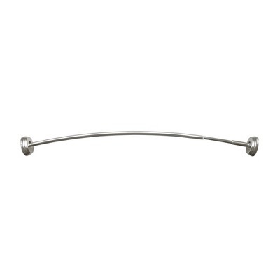 LunaLulinlk Dual Mount No Rust 50” to 72” Adjustable Curved Shower Curtain Rod, Nickel