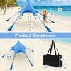 Costway 20 x 20 FT Beach Sunshade Canopy UPF50+ with Carry Bag & 8 Sandbags &  Shovel - 3 of 4