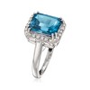 Ross-Simons 3.50 Carat London Blue Topaz Ring With Diamond Accents in Sterling Silver - 3 of 4