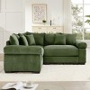 Modern Oversized Modular Corduroy Sectional Sofa with Throw Pillows, Convertible 3-Seat Cloud Couch for Living Room or Bedroom – The Pop Home - 3 of 4