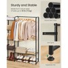 Wardrobe Closet, 44.1 Inch Portable Clothes Rack with 7 Shelves & Hanging Bar, Heavy-Duty Steel Frame for Bedroom Closet, Black - 4 of 4
