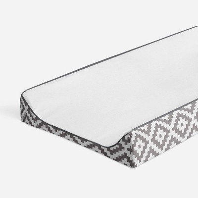 Bacati - Love Gray/White Diamond Plush Changing Pad Cover