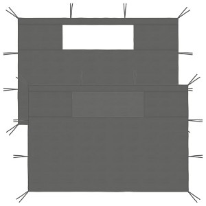 VidaXL Gazebo Sidewalls with Windows 2 pcs Anthracite - 1 of 4