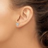 Black Bow Jewelry 10mm Textured Butterfly Post Earrings in 14k White Gold - 3 of 4