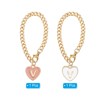 Unique Bargains Letter Heart Shape Identification Accessories Pink & White 2 Pcs - 3 of 4