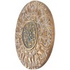 Metal Floral Wall Decor with Embossed Details Gold - Olivia & May - 3 of 4