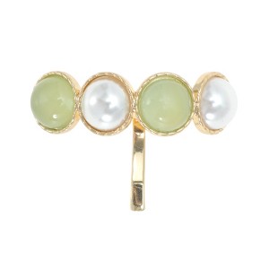 Unique Bargains Women's Faux Pearl Ponytail Buckle Hair Clip 1 Pc - 1 of 4