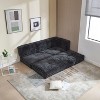Modular Chaise Lounge Freely Combinable Sleeper Sofa Bed Daybed Lazy Sofa Couch, Space-saving, Chenille Upholstered-ModernLuxe - 2 of 4