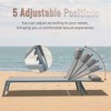 SKRAN Patio Chaise Lounge Set,Adjustable Pool Lounge Chairs,for Sunbathing,Beach,(Only includes 2 Lounge Chairs with Headrest & 1 Table) - 2 of 4