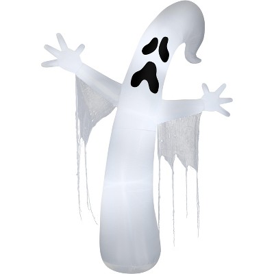 Gemmy Airblown Whimsey Ghost w/Streamers Giant (C7 LED White), 12 ft Tall, white