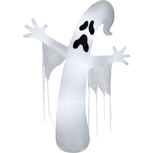 Gemmy Airblown Inflatable Whimsey Ghost W/streamers Giant (c7 Led White ...