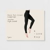 Women's High Waist Seamless Faux Fur Lined Leggings - A New Day™ Black - 2 of 2