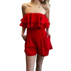 Women's BRANDI ROMPER - FLYING TOMATO - 1 of 4