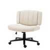 Dexmalle Swivel Office Chair with Adjustable Height and Tilt,White - 2 of 4
