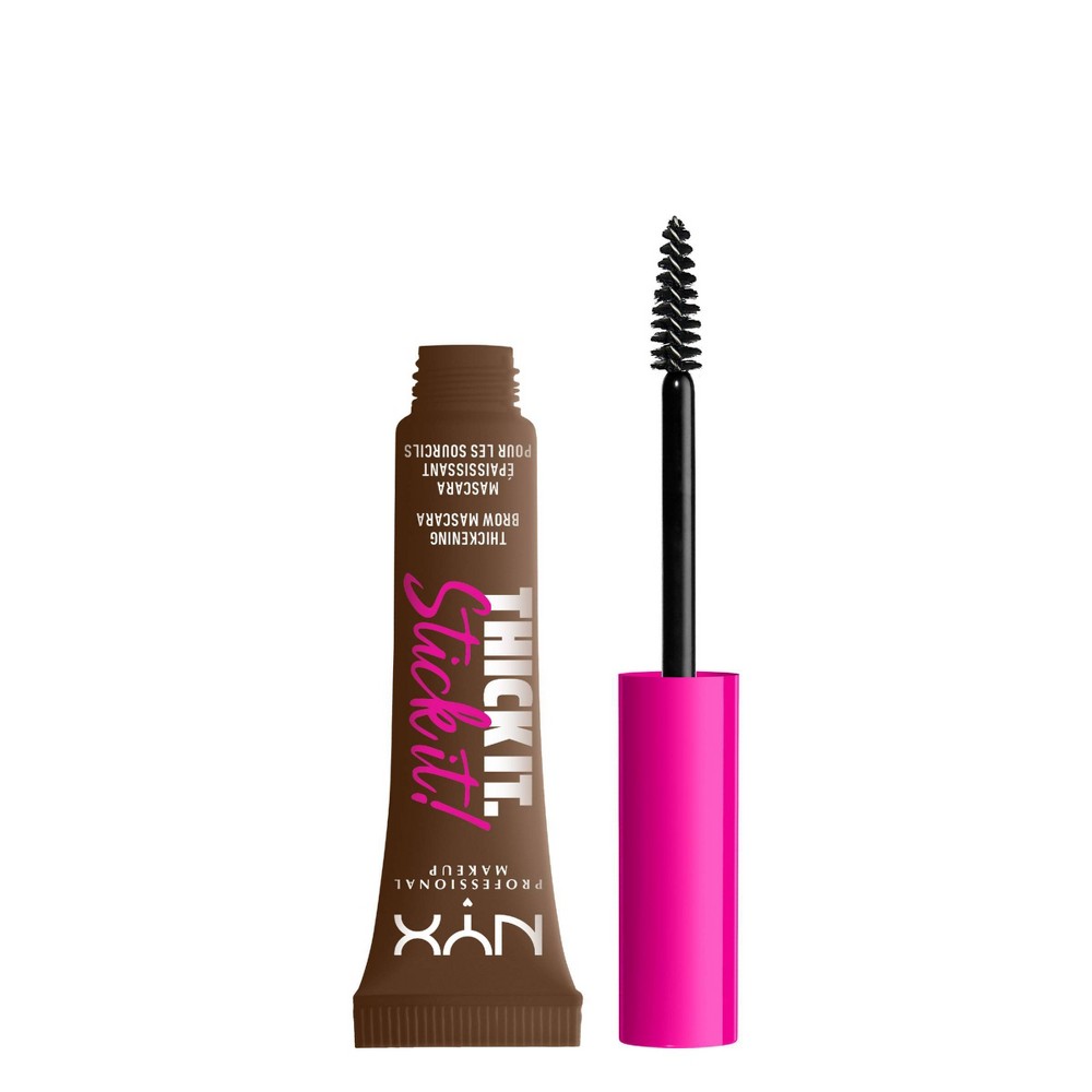 Photos - Other Cosmetics NYX Professional Makeup Thick It Stick It Brow Gel Mascara - Brunette - 0. 