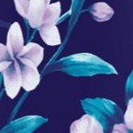 navy tropical orchid