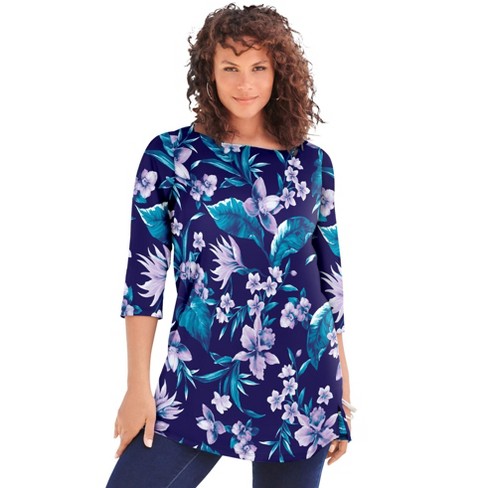 Boatneck Ultimate Tunic with Side Slits