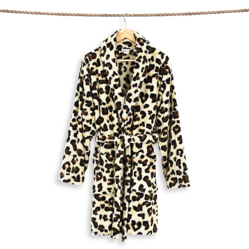 Women's Bathrobe Leopard - Linum Home textiles, 5 of 7