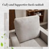 Aukfa Mid-Century Modern Linen Armchair w/ Double Side Pockets - Comfortable Padded Reading Accent Chair for Living Room, Bedroom & Office - 2 of 4