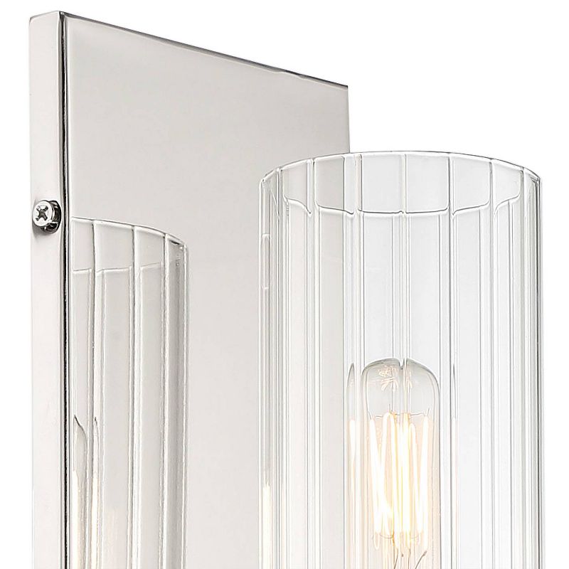 Minka Lavery Modern Wall Light Sconce Chrome Hardwired 5" Fixture Clear Glass Shade for Bedroom Bathroom Vanity Reading Hallway, 3 of 4