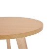 GlasFlength Coffee Tables Round Coffee Table Center Table Wood Coffee Table Small Table for Living Room, Beige, 15.75"*15.75"*17.72" - 3 of 4