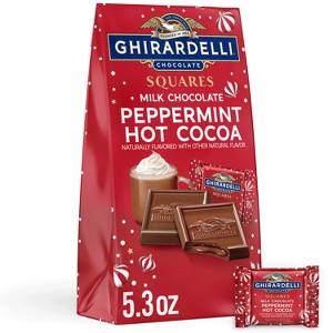 Ghirardelli Christmas Milk Chocolate Peppermint Hot Cocoa Squares - 5.3oz - 1 of 4