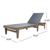 VisioGear Chaise Lounge with Dark Grey Mesh, Outdoor Chaise Lounge with Adjustable Backrest, Dark Grey, 78.75"*24"*12" - 3 of 4