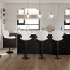 Modern Bar Stools Set of 4, Adjustable Counter Height Bar Stools with Backrest, PU Leather Breakfast Swivel Bar Chairs for Kitchen Island - 3 of 4
