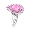 Ross-Simons Italian 2.40 ct. t.w. Simulated Pink Sapphire Ring in Sterling Silver - 3 of 4