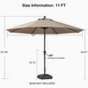 PURPLE LEAF Patio Umbrella Outdoor Table Umbrella Aluminum Frame Market Umbrella Sun Umbrella with 8 Sturdy Ribs - 4 of 4