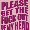 Rerun Island Women Please Get The F Out Of My Head Short Sleeve Graphic Cotton T-Shirt - 2 of 4