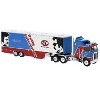1980 Kenworth K-100 COE Aerodyne Transporter Blue and Red "STP Racing Team" 1/87 (HO) Scale Model Car by Brekina - 2 of 3