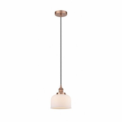 Bell - 1 Light Cord Hung Mini Pendant In Modern Style-9.5 Inches Tall and 8 Inches Wide