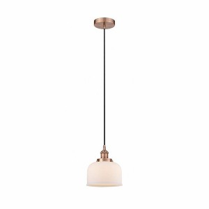 Bell - 1 Light Cord Hung Mini Pendant In Modern Style-9.5 Inches Tall and 8 Inches Wide - 1 of 1