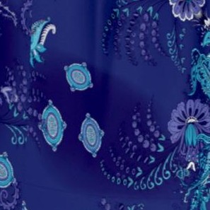evening blue intricate paisley