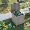 Infurnic Deck Boxes, Portable Outdoor Box Container with Handle for Storage Patio Furniture, Garden Tools, Pool Supplies, Brown, 22.1"*22.1"*24.2" - 2 of 4