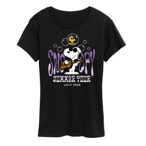 Women's - Peanuts - Snoopy Summer Tour Short Sleeve Graphic T-Shirt - 1 of 4