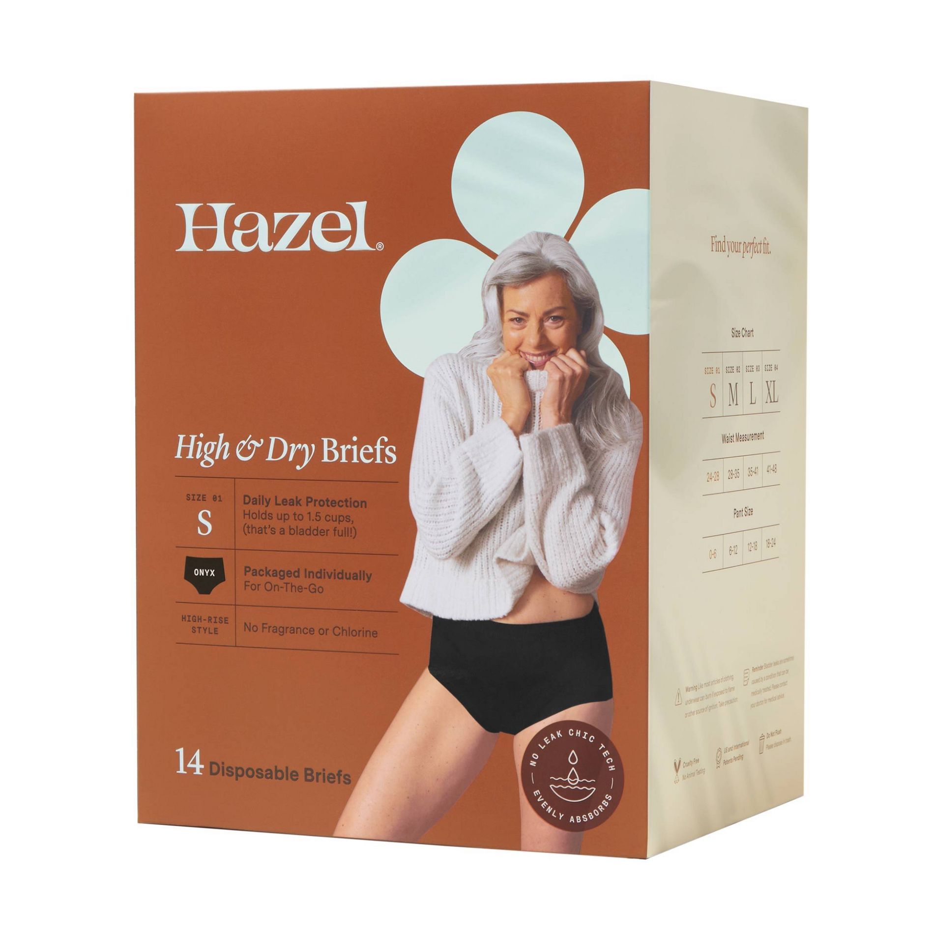 Hazel High & Dry Briefs Disposable Incontinence & Postpartum Underwear - S - 14ct