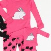 Leveret Girls Cotton Pajamas with Matching Doll Outfit – 2 Pack – Bunny & Black Unicorn - 3 of 4
