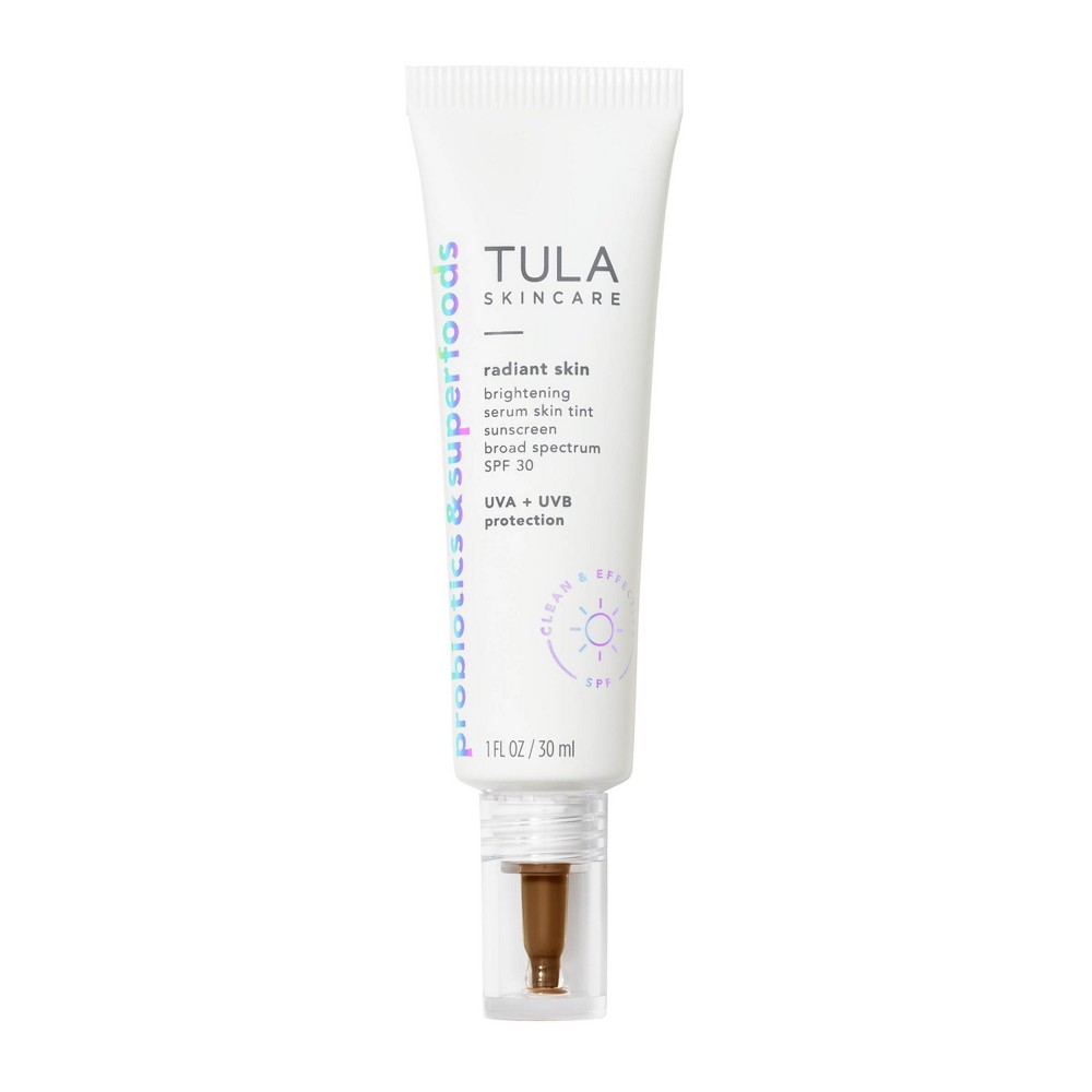 Photos - Sun Skin Care TULA SKINCARE Radiant Skin Brightening Serum Skin Tint - SPF 30 - 25 - 1 f