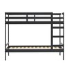 NicBex Twin Over Twin Bunk Bed with Guardrail,Solid Wood Loft Bed with Built-in Ladder,Modern Bunk Beds,Noise Reduced Bunk Beds for Bedroom - 2 of 4