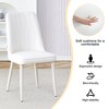 CAVINAS Dining Table Set, MDF Desktop, White Metal Table Legs, Stable and Beautiful, Suitable for Most Styles of Home - 4 of 4