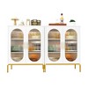 Fontoi Decorative Storage Cabinets, Dining Room Storage Cabinets with Fluted Glass 2-Door, Freestanding Cabinet, White, 31.5"*15.74"*39.96" - 3 of 4