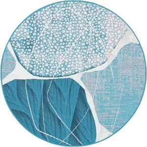 Unique Loom  Outdoor Modern Seaglass Area Rug - 1 of 4