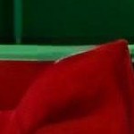 green background with red bow