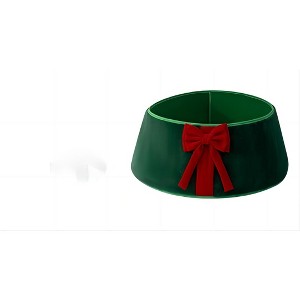 Christmas Tree Skirt, Designed with A Velvet Bow, Suitable for Decorating and Arranging Christmas Trees, Enhancing the Festive Christmas Atmosphere - 1 of 1
